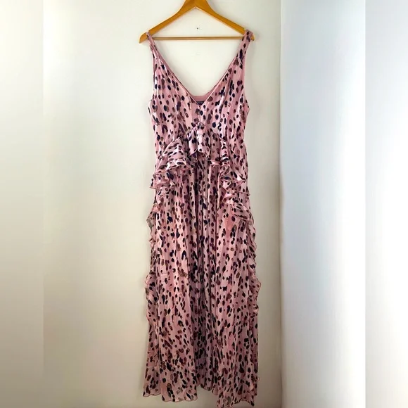 Nasty Gal | Dresses | Nasty Gal Size 8 Pink Leopard Print Maxi Dress |  Poshmark